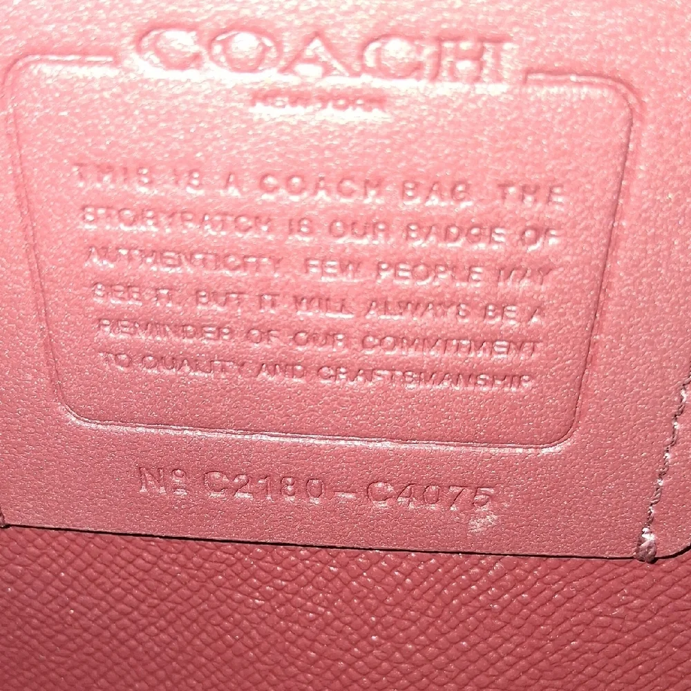 Coach Tan and Pink Monogram Tote - Picture 6 of 9